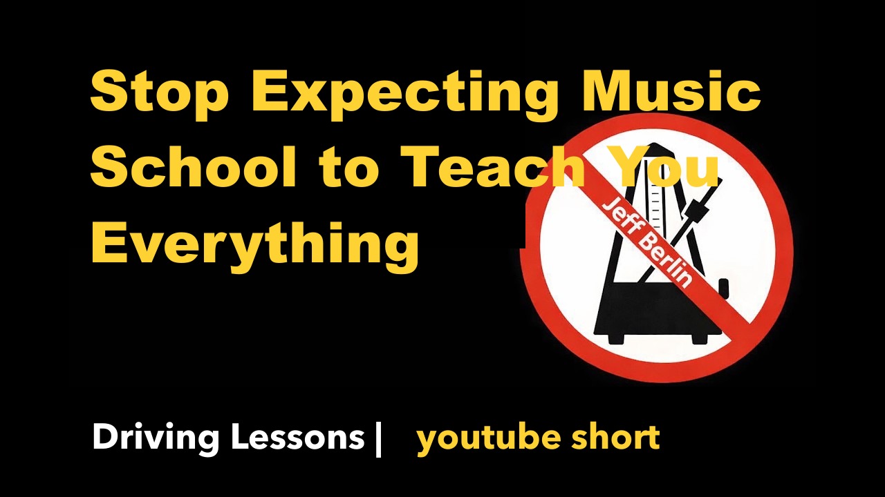 Stop Expecting Music School to Teach You Everything