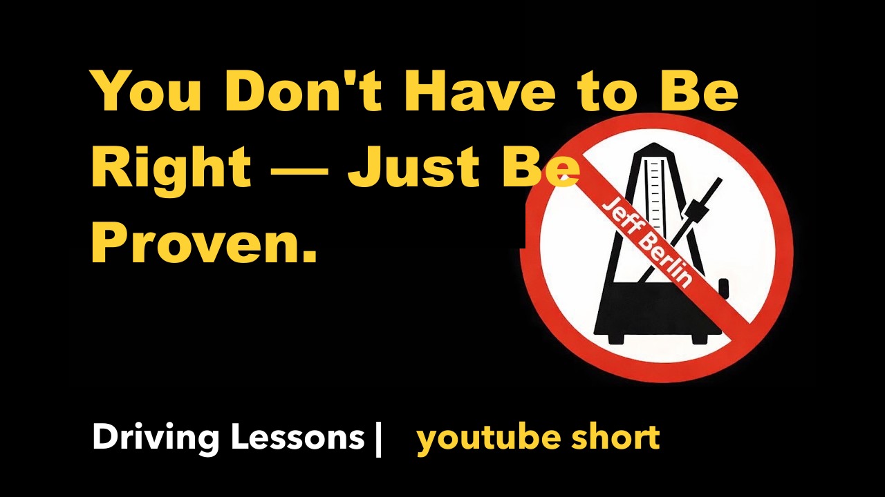 You Don't Have to Be Right — Just Be Proven.