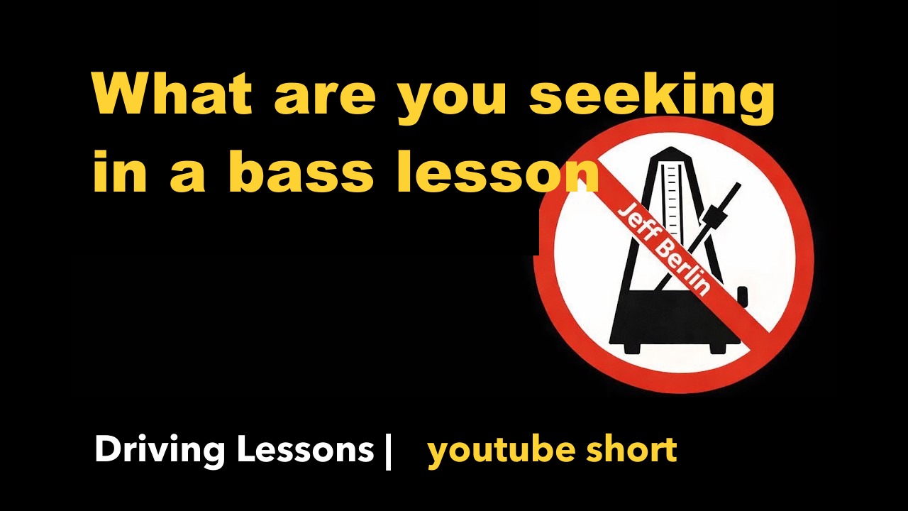 What are you seeking in a bass lesson